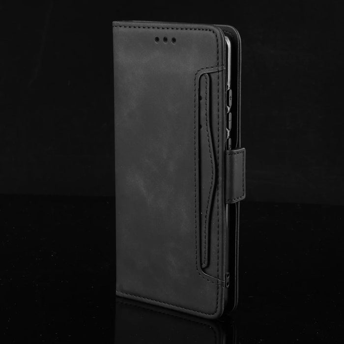 For Oukitel C59 Pro Leather Case Phone Wallet Cover with Multiple Card Slots - Black - 3