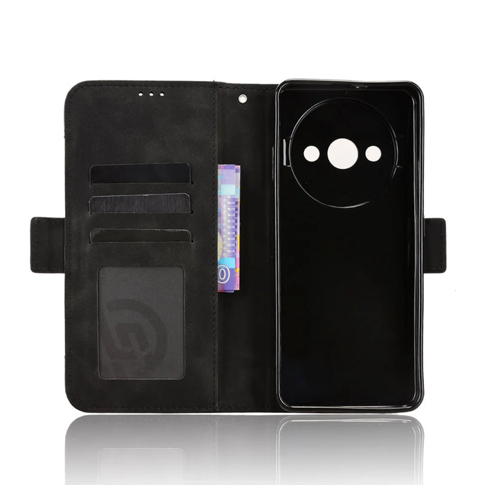 For Oukitel C59 Pro Leather Case Phone Wallet Cover with Multiple Card Slots - Black - 5