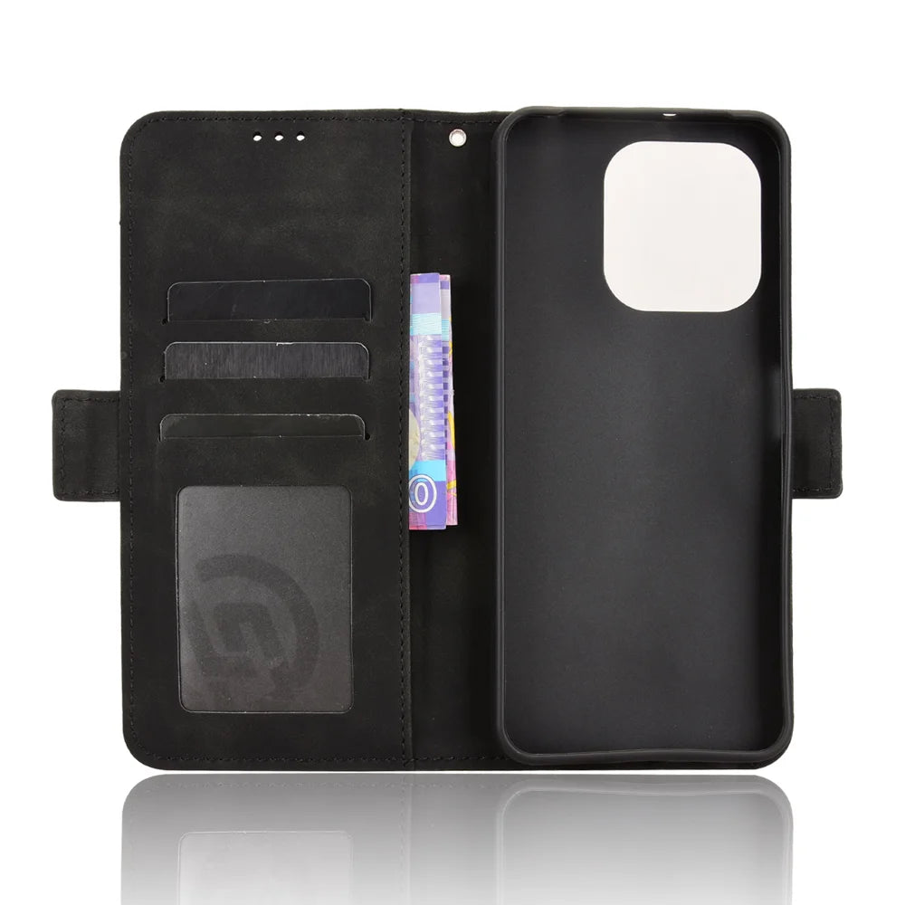 For Umidigi G100x 4G / Umidigi G100x 5G / Umidigi Note 100x 4G / Umidigi Note 100x 5G / Umidigi G9x 4G Leather Case Phone Wallet Cover with Multiple Card Slots - Black - 5