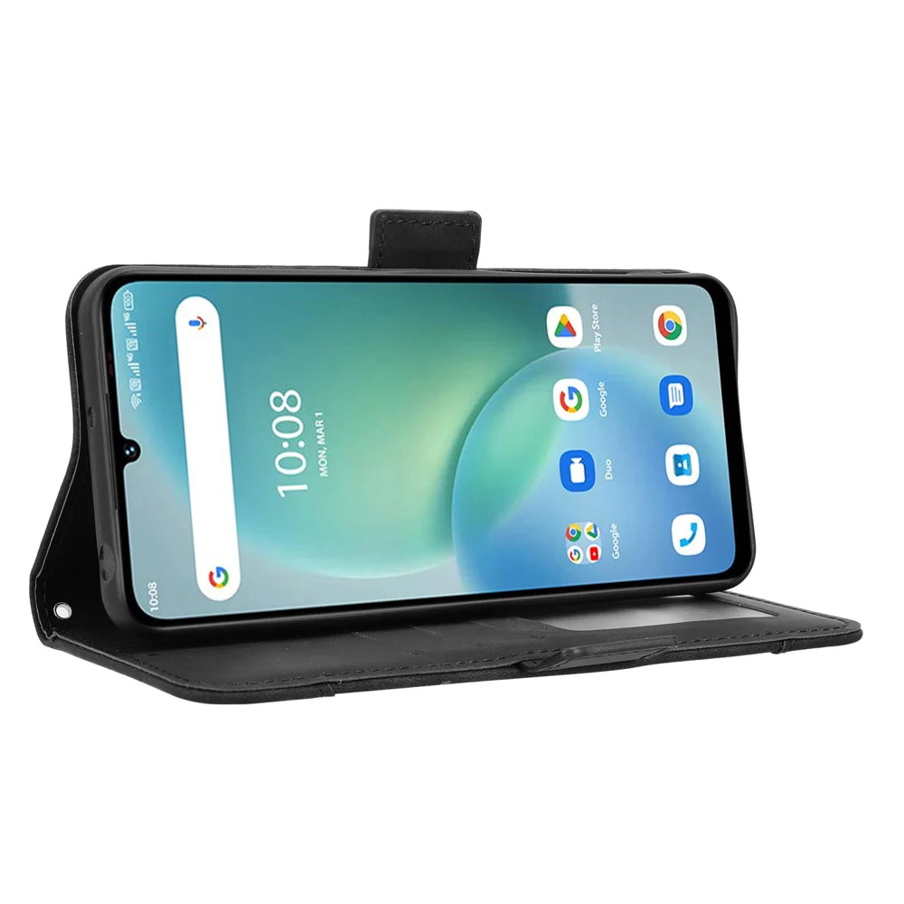 For Umidigi G100x 4G / Umidigi G100x 5G / Umidigi Note 100x 4G / Umidigi Note 100x 5G / Umidigi G9x 4G Leather Case Phone Wallet Cover with Multiple Card Slots - Black - 7