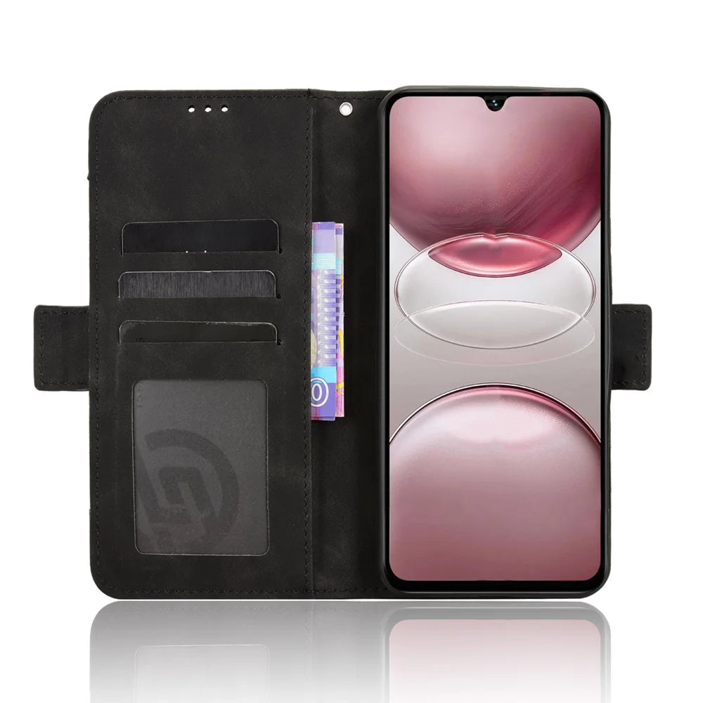 For Umidigi G100 5G / Umidigi G100 Pro 4G Leather Case Phone Wallet Cover with Multiple Card Slots - Black - 6