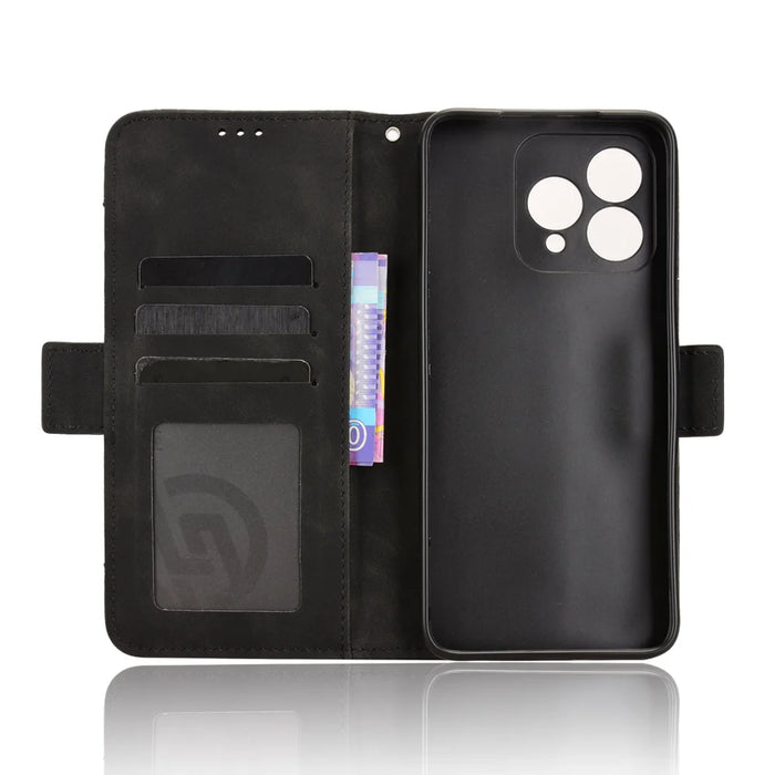 For Cubot A40 Leather Case Phone Wallet Cover with Multiple Card Slots - Black - 5