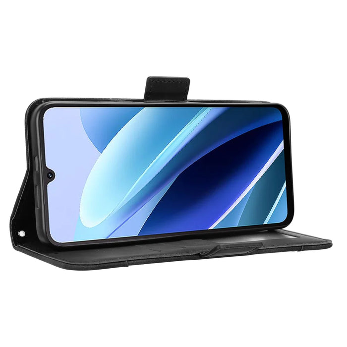 For Cubot A40 Leather Case Phone Wallet Cover with Multiple Card Slots - Black - 7