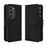 For TECNO Spark 40 Pro+ 4G Leather Case Phone Wallet Cover with Multiple Card Slots - Black - 1