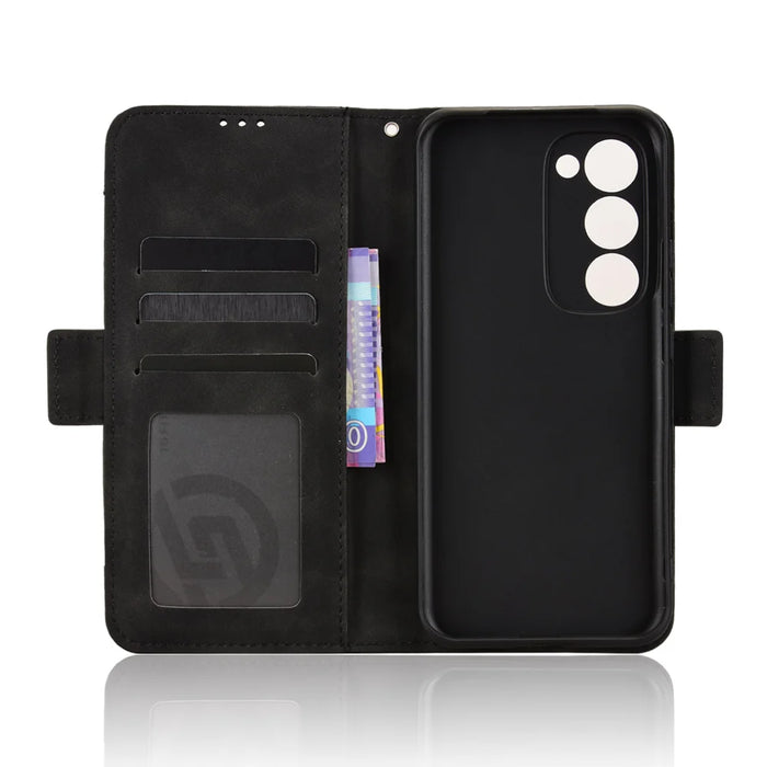 For TECNO Spark 40 Pro+ 4G Leather Case Phone Wallet Cover with Multiple Card Slots - Black - 5