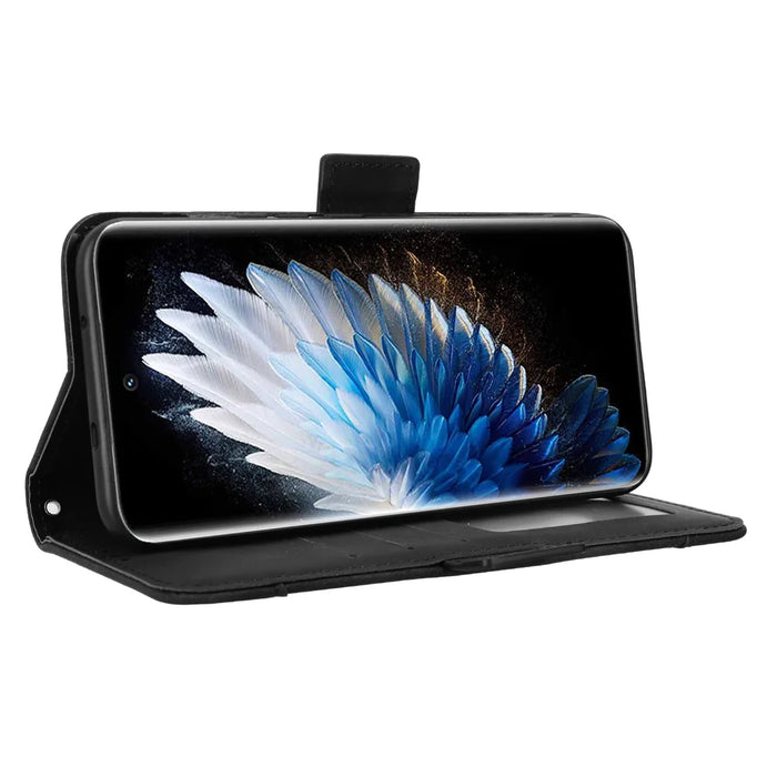 For TECNO Spark 40 Pro+ 4G Leather Case Phone Wallet Cover with Multiple Card Slots - Black - 7
