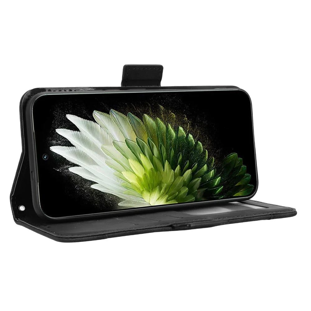 For TECNO Spark 40 Pro 4G Leather Case Phone Wallet Cover with Multiple Card Slots - Black - 7