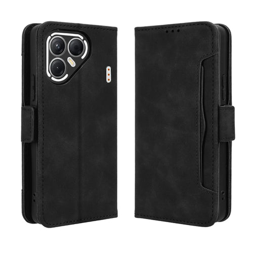 For TECNO Pova 7 5G Leather Case Phone Wallet Cover with Multiple Card Slots - Black - 1