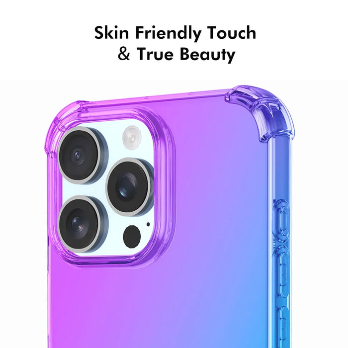 ENKAY For iPhone 16 Pro Max TPU Case  Thickened Four Corner Drop-proof Phone Back Cover - Purple / Blue - 5