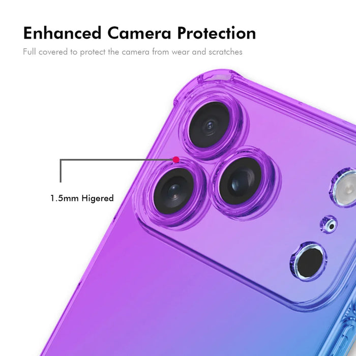 ENKAY For iPhone 17 Pro Max TPU Case  Thickened Four Corner Drop-proof Phone Back Cover - Purple / Blue - 4