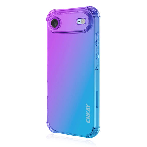 ENKAY For iPhone Air TPU Case  Thickened Four Corner Drop-proof Phone Back Cover - Purple / Blue - 1