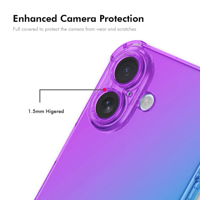 ENKAY For iPhone 17 TPU Case  Thickened Four Corner Drop-proof Phone Back Cover - Purple / Blue - 4