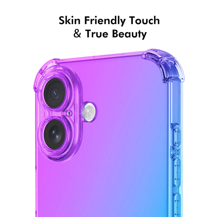 ENKAY For iPhone 17 TPU Case  Thickened Four Corner Drop-proof Phone Back Cover - Purple / Blue - 5