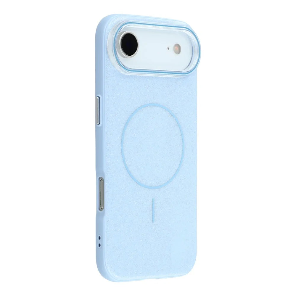 For iPhone Air Case Compatible with MagSafe Glitter Design IMD TPU + PC Phone Back Cover - Blue - 1