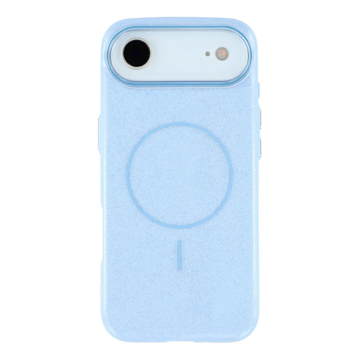 For iPhone Air Case Compatible with MagSafe Glitter Design IMD TPU + PC Phone Back Cover - Blue - 3