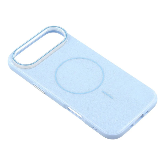 For iPhone Air Case Compatible with MagSafe Glitter Design IMD TPU + PC Phone Back Cover - Blue - 4