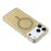 For iPhone 18 Pro / 17 Pro Case Compatible with MagSafe Luggage Texture IMD TPU Phone Back Cover - Gold - 5