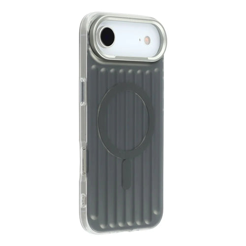 For iPhone Air Case Compatible with MagSafe Luggage Texture IMD TPU Phone Back Cover - Grey - 1