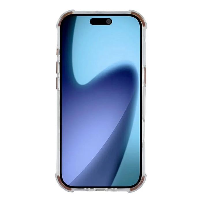 For iPhone Air Magnetic Clear Case Shockproof Hybrid Phone Shell with Camera Lens Frame Kickstand - Brown - 2