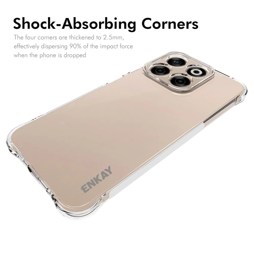 ENKAY HAT PRINCE For ZTE Axon 70 4G Clear Phone Case   Shockproof Anti-slip TPU Cover - Transparent - 2