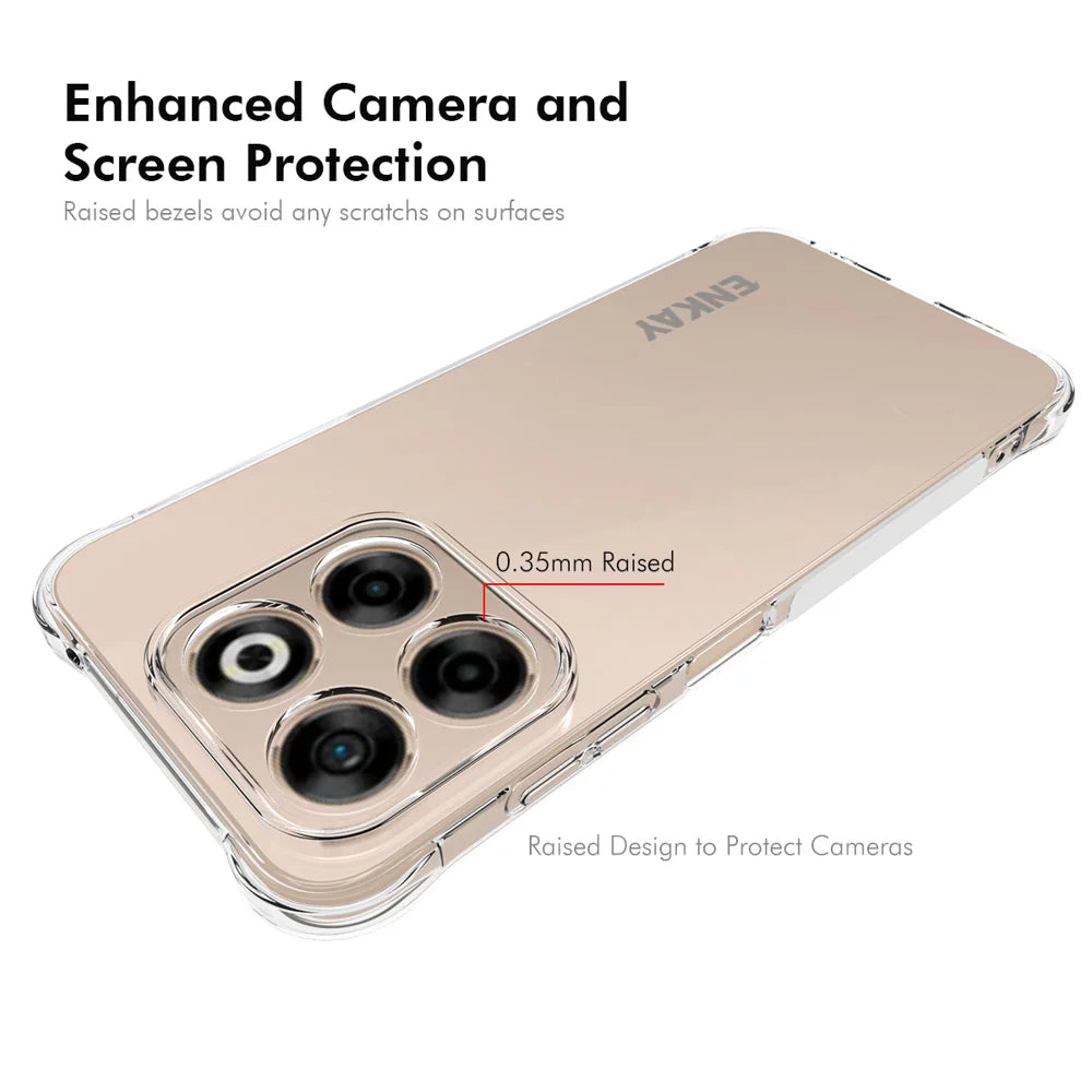ENKAY HAT PRINCE For ZTE Axon 70 4G Clear Phone Case   Shockproof Anti-slip TPU Cover - Transparent - 3