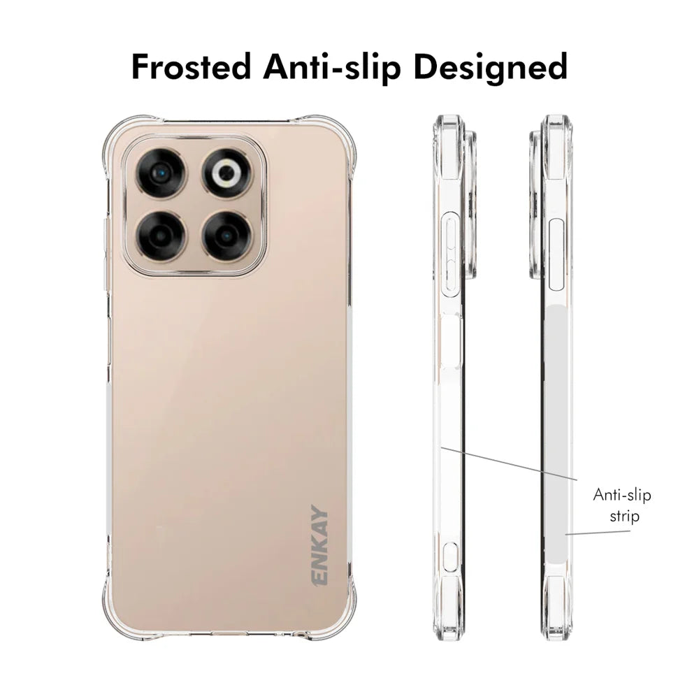 ENKAY HAT PRINCE For ZTE Axon 70 4G Clear Phone Case   Shockproof Anti-slip TPU Cover - Transparent - 4