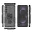 For Samsung Galaxy S25 FE Case Rotatable Ring Kickstand PC + TPU Shockproof Phone Cover - Black - 4