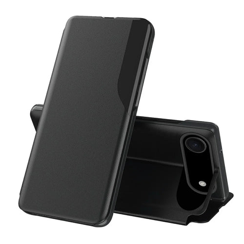AMORUS For iPhone Air Case Folio Flip Stand PU Leather Phone Cover - Black - 1