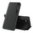 AMORUS For Samsung Galaxy S25+ Case View Window Stand PU Leather Phone Cover - Black - 1