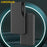 AMORUS For Samsung Galaxy S25+ Case View Window Stand PU Leather Phone Cover - Black - 2