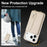 For iPhone 18 Pro / 17 Pro Case Kickstand Card Slots Leather Coated TPU Cover with Shoulder Strap - Beige - 7
