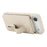 For iPhone Air Case Kickstand Card Slots Leather Coated TPU Cover with Shoulder Strap - Beige - 4