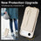 For iPhone Air Case Kickstand Card Slots Leather Coated TPU Cover with Shoulder Strap - Beige - 7