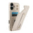For iPhone 17 Case Kickstand Card Slots Leather Coated TPU Cover with Shoulder Strap - Beige - 2