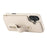 For iPhone 17 Case Kickstand Card Slots Leather Coated TPU Cover with Shoulder Strap - Beige - 4
