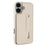 For iPhone 17 Case Kickstand Card Slots Leather Coated TPU Cover with Shoulder Strap - Beige - 6
