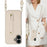 For iPhone 17 Case Kickstand Card Slots Leather Coated TPU Cover with Shoulder Strap - Beige - 7
