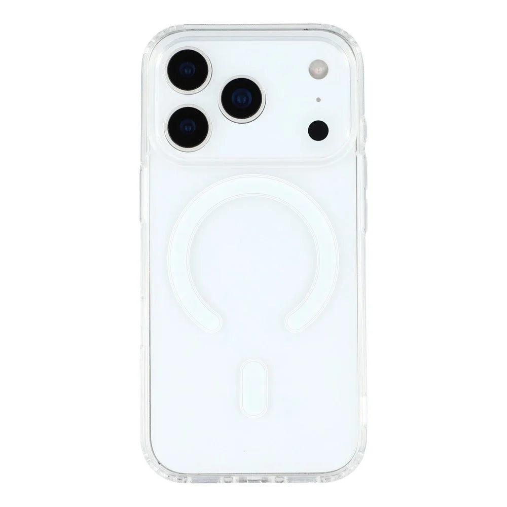 For iPhone 18 Pro / 17 Pro Magnetic Case Acrylic + TPU Clear Phone Cover - 1
