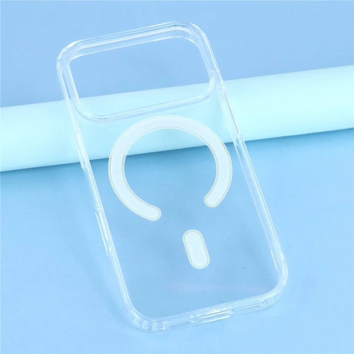 For iPhone 18 Pro / 17 Pro Magnetic Case Acrylic + TPU Clear Phone Cover - 5