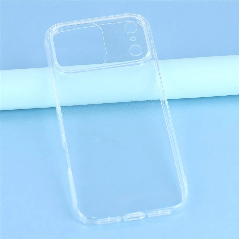 For iPhone 17 Pro Max Case Airbag Protection TPU Clear Phone Back Cover Large Lens Cutout - 3