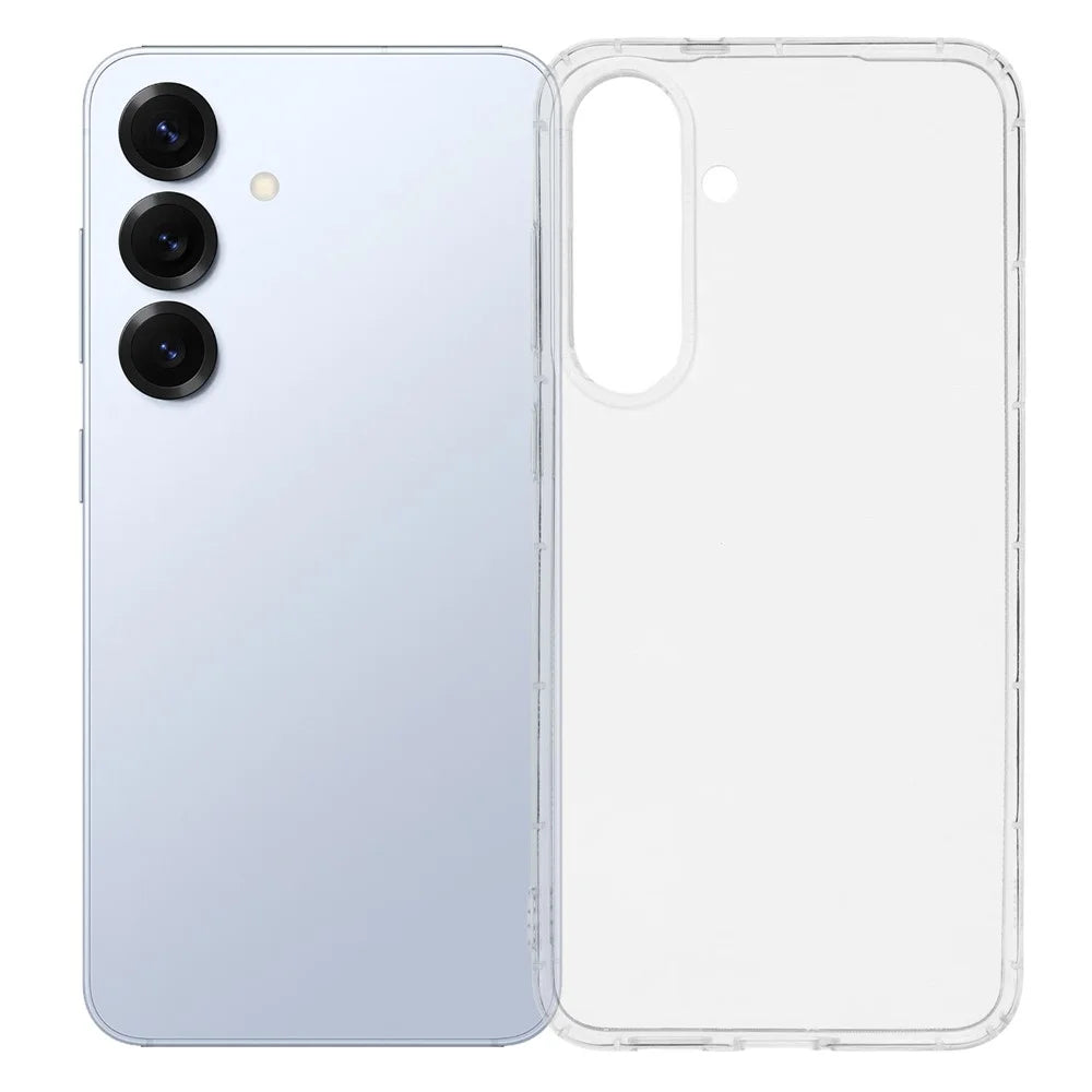 For Samsung Galaxy S25 FE Case Airbag Protection TPU Clear Phone Back Cover Large Lens Cutout - 1