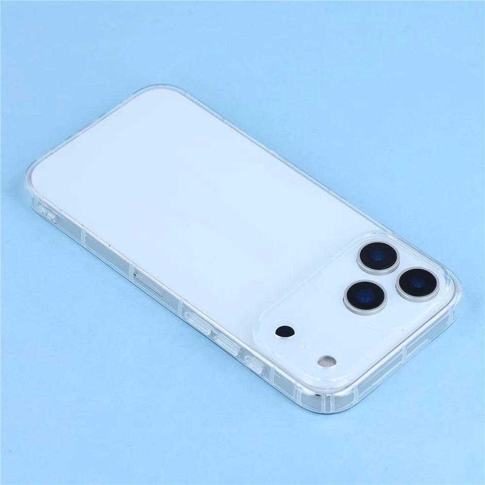 For iPhone 17 Pro Case Airbag Protection TPU Clear Phone Back Cover Large Lens Cutout - 5