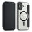 AMORUS For iPhone 17 Case Compatible with MagSafe RFID Blocking Card Holder Leather Phone Cover - Black - 1