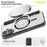 AMORUS For iPhone 17 Case Compatible with MagSafe RFID Blocking Card Holder Leather Phone Cover - Black - 7