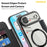 AMORUS For iPhone Air Case Compatible with MagSafe RFID Blocking Card Holder Leather Phone Cover - Black - 6