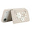 For iPhone Air Case Card Slots Leather Coated TPU Flower Phone Cover with 2 Straps - Beige - 3