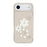 For iPhone Air Case Card Slots Leather Coated TPU Flower Phone Cover with 2 Straps - Beige - 5