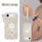 For iPhone Air Case Card Slots Leather Coated TPU Flower Phone Cover with 2 Straps - Beige - 6
