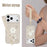 For iPhone 18 Pro Max / 17 Pro Max Case Card Slots Leather Coated TPU Flower Phone Cover with 2 Straps - Beige - 6