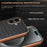 AZNS For iPhone 17 Case Electroplating Crocodile Texture PU + TPU Phone Cover - Black - 6